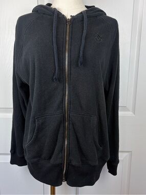 Victoria’s Secret Black Hooded Zip-Up Sweater